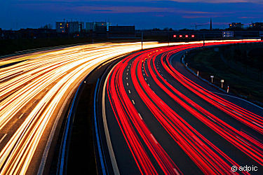 Autobahn at night